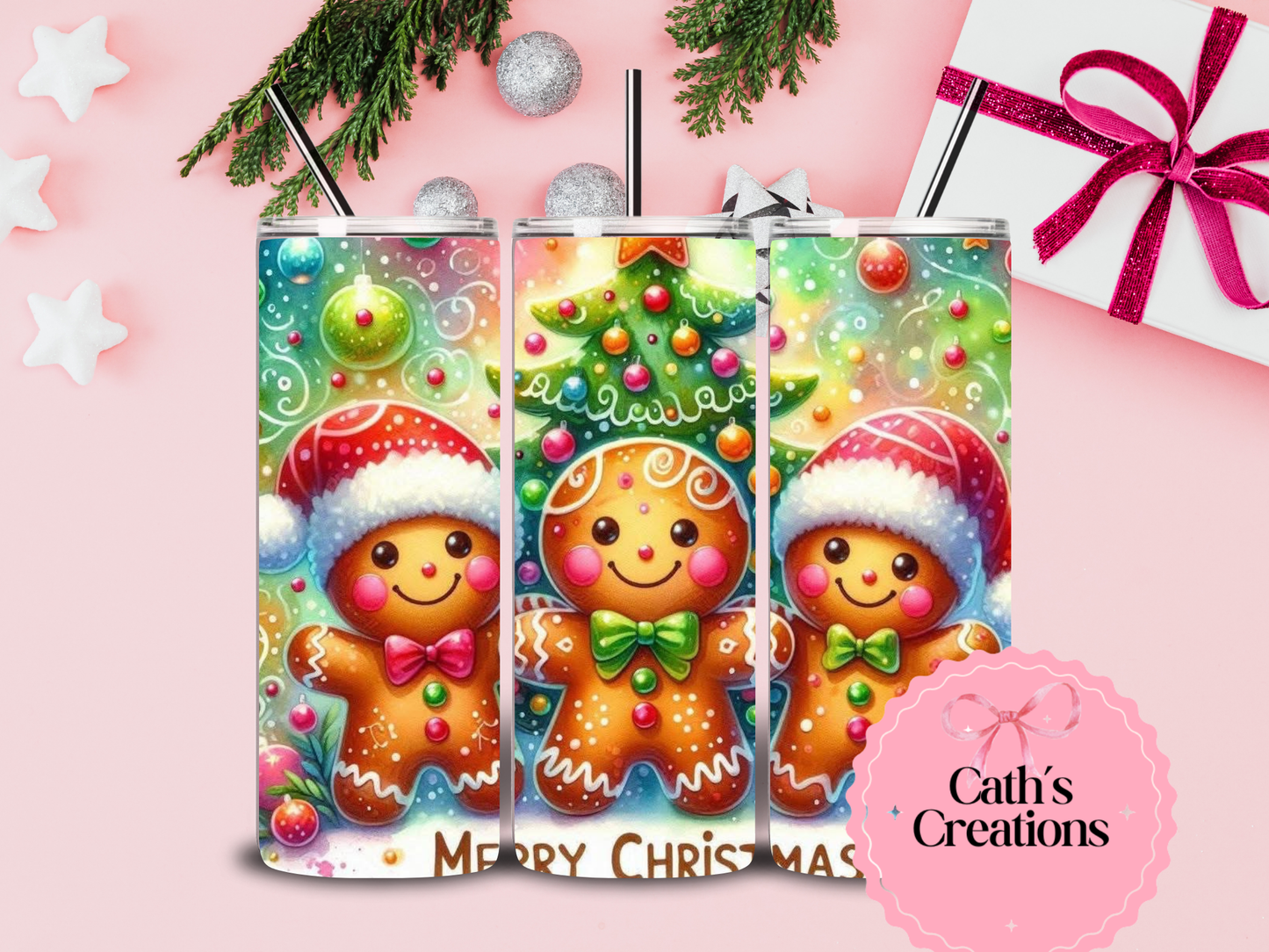 Gingerbread 20oz Christmas Tumbler