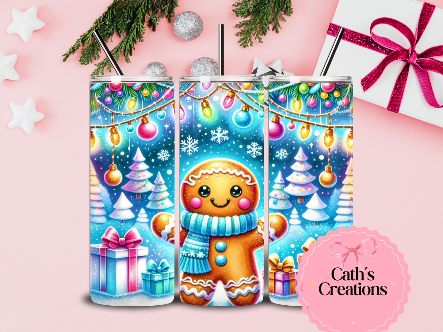 Gingerbread 20oz Christmas Tumbler