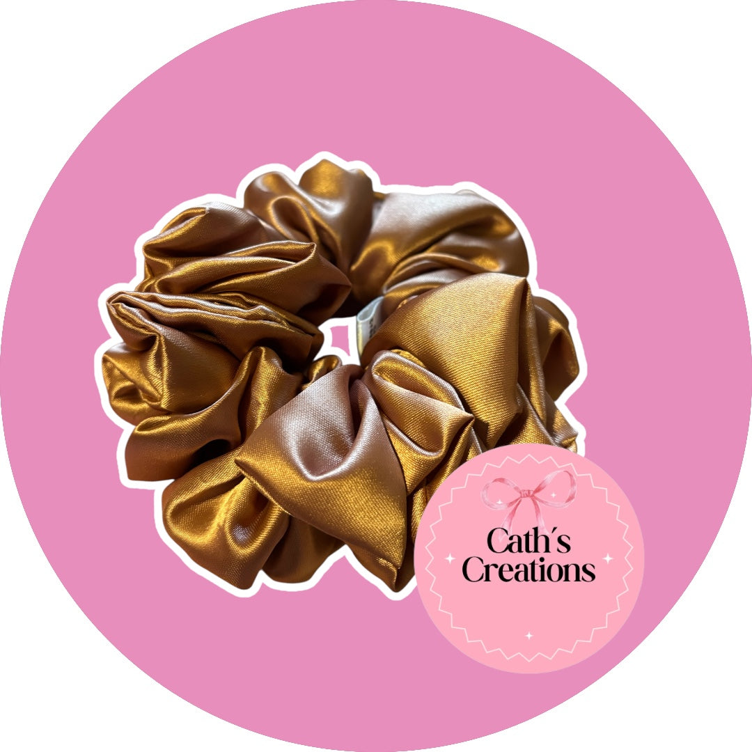 Rose Gold Satin Scrunchie