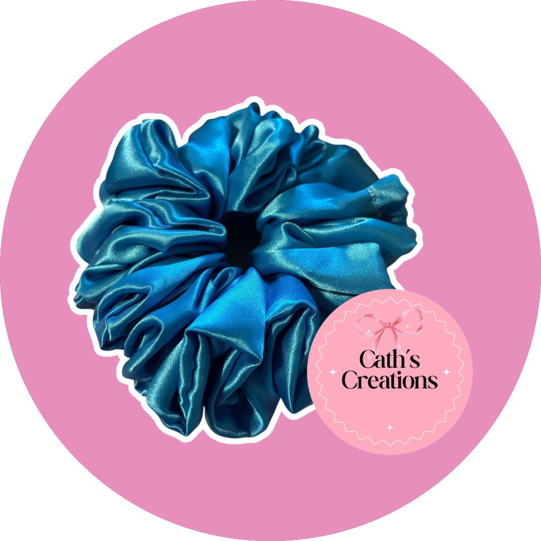 Light blue Satin Scrunchie