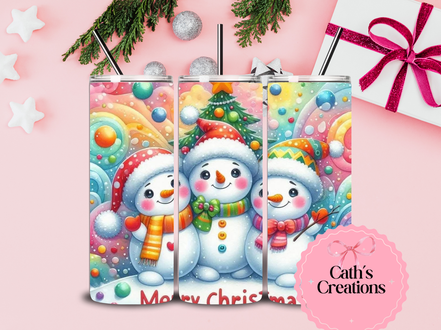 Snowman 20oz Christmas Tumbler