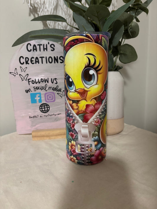 Tweety bird sublimation Stainless steel tumbler