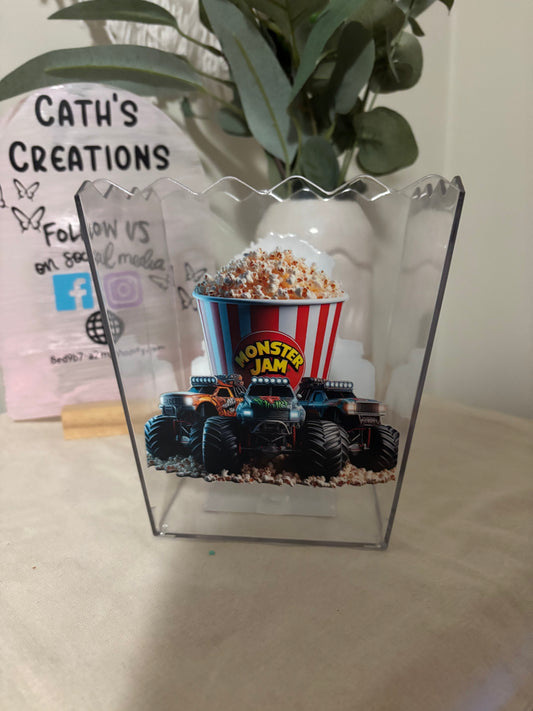 Monster truck popcorn box