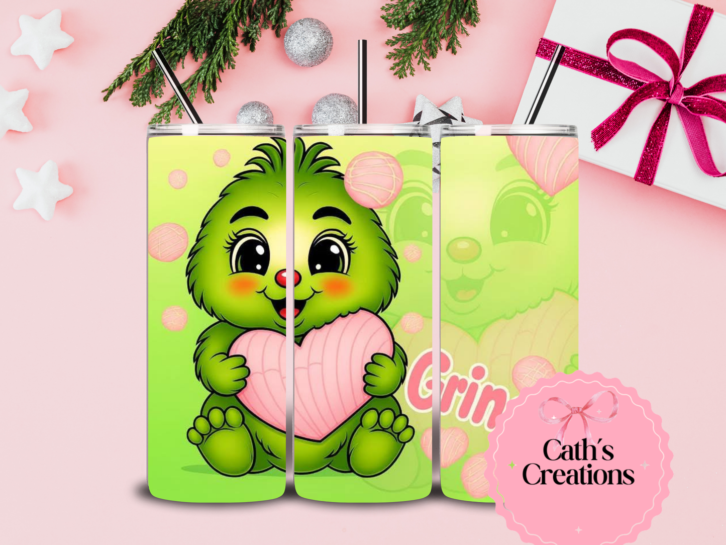 Grinchy 20oz Christmas Tumbler