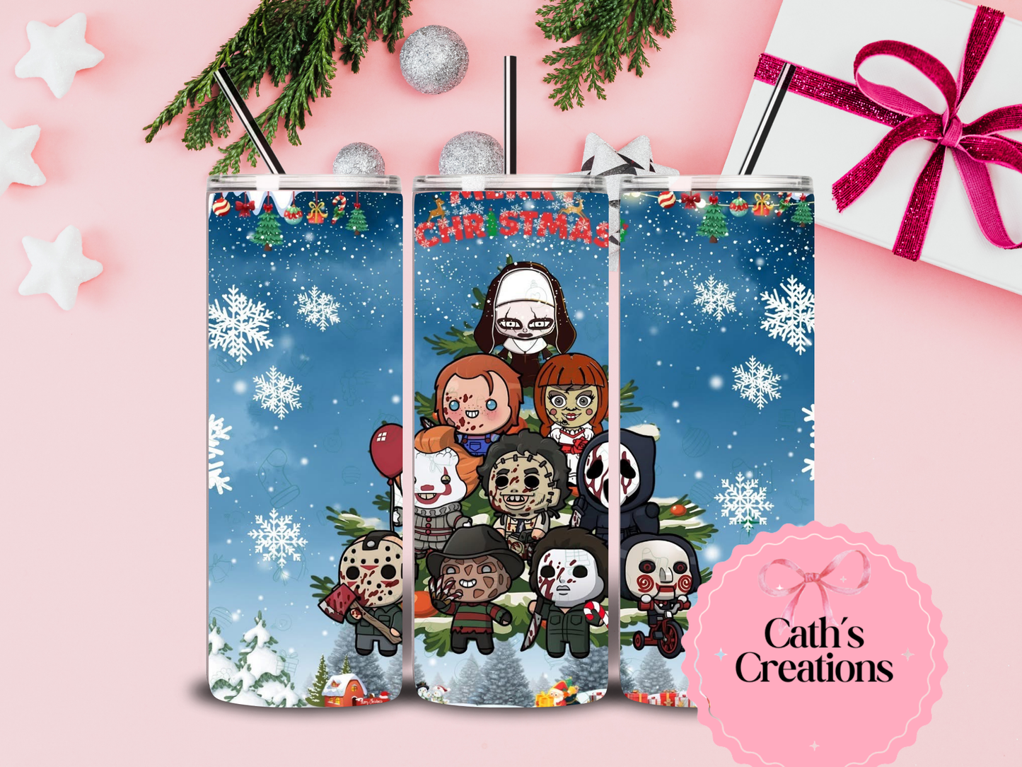 Horror 20oz Christmas Tumbler