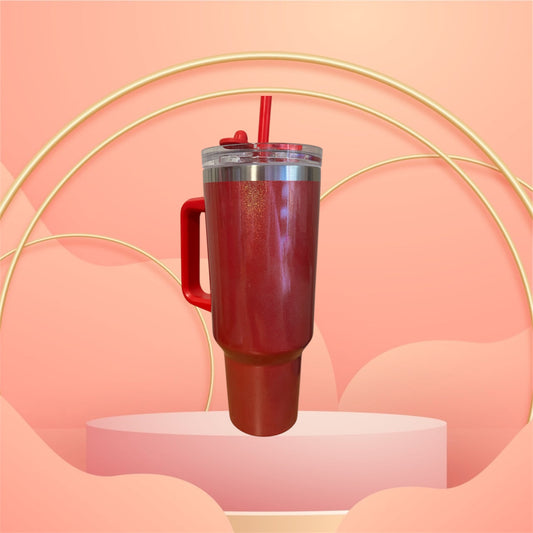 Shimmer red 40oz tumbler