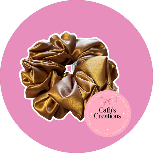 Rose Gold Satin Scrunchie