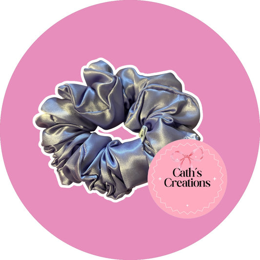 Purple Satin Scrunchie
